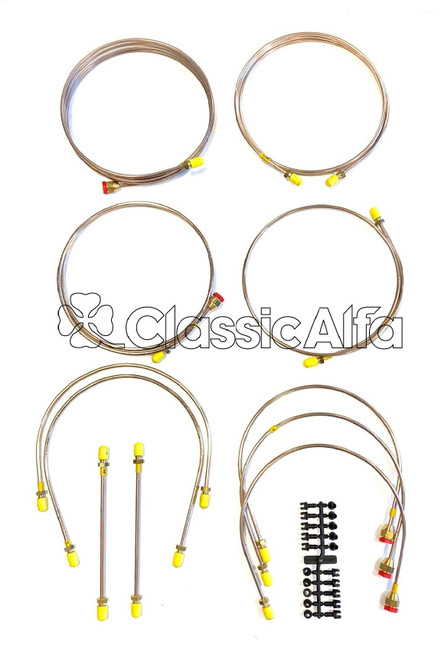 BR304 BRAKE LINE SET - CUPRO-NICKEL - SPRINT GT, GTV AND GTC RIGHT HAND DRIVE BR304 BRAKE LINE SET - CUPRO-NICKEL - SPRINT GT, GTV AND GTC RIGHT HAND DRIVE