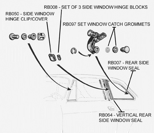105 Coupe Rubber Parts Diagram 3 105 Coupe Rubber Parts Diagram 3