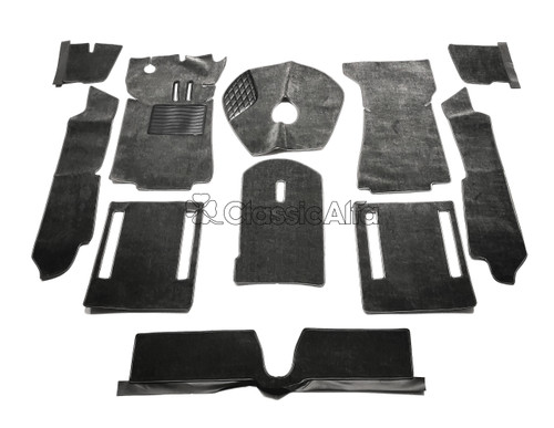 IN298 PREMIUM GREY LHD CARPET SET FOR SPIDER ROUNDTAIL  1966-69 IN298 PREMIUM GREY LHD CARPET SET FOR SPIDER ROUNDTAIL  1966-69