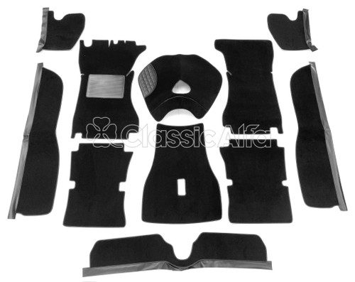IN354 GT JUNIOR BLACK CARPET 1970-76 - LHD HANGING PEDALS  IN354 GT JUNIOR BLACK CARPET 1970-76 - LHD HANGING PEDALS