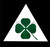 AC048/1 LARGE GREEN CLOVERLEAF TRIANGLE STICKER - LEFT