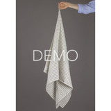 [Sample] Fog Linen Chambray Towel - Beige Stripe