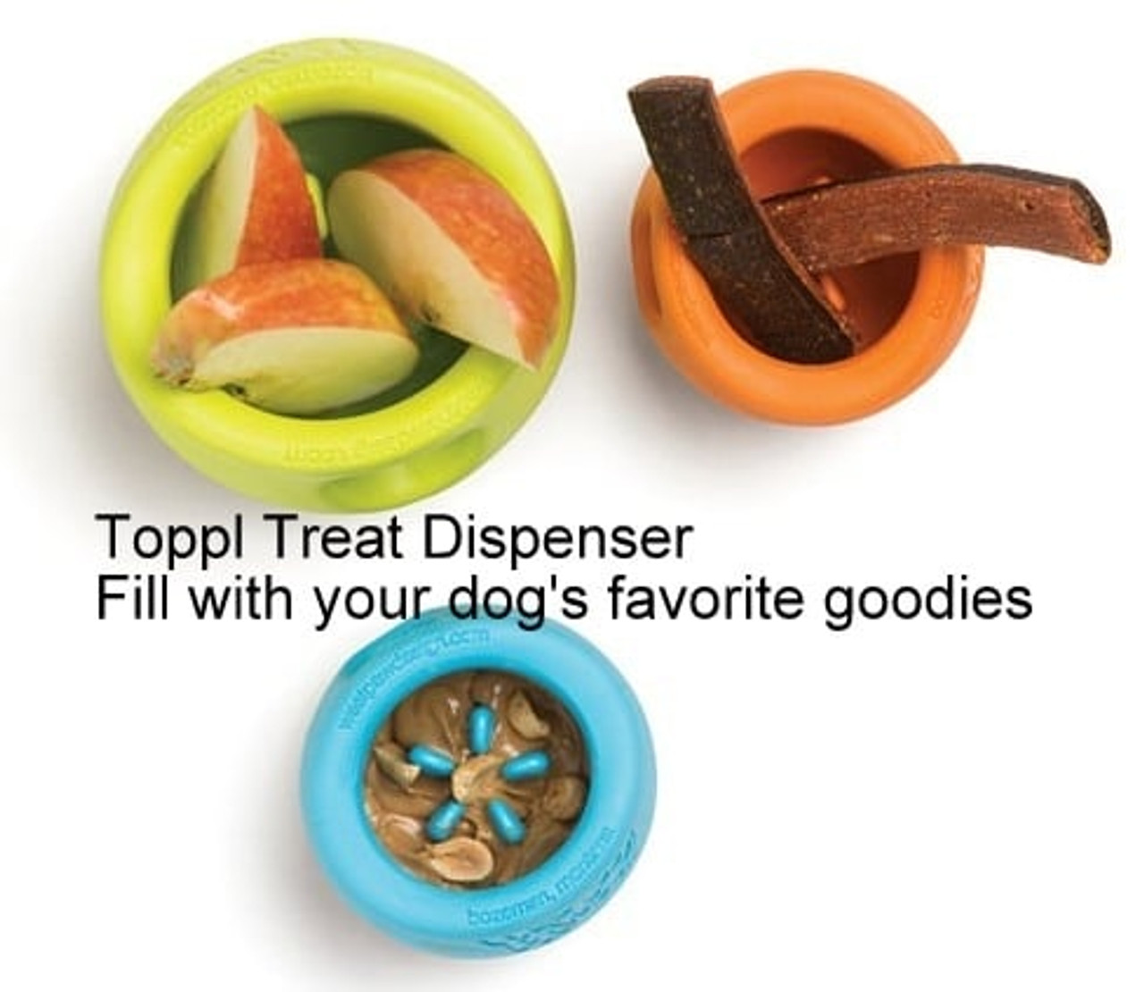 WEST PAW Zogoflex Tux Treat Dispensing Dog Chew Toy (Small, Granny Smith) &  Zogoflex Toppl Treat Dispensing Dog Toy Puzzle (Small, Aqua) – Interactive