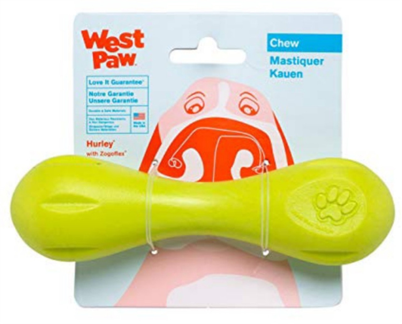 West Paw Hurley Dog Toy - Large - Aqua Blue