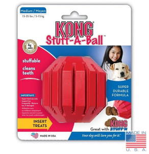 Kong Stuff-A-Ball Medium will keep your dog entertained for hours. A Safe, made in USA dog toy