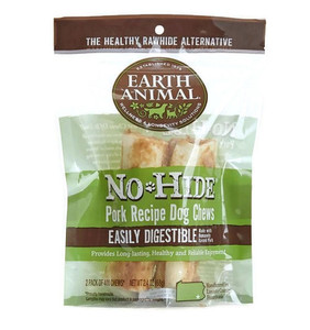 Earth Animal No Hide Pork Dog Chew Small - 2 Pack