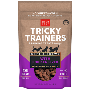 Cloud Star Tricky Trainers Soft & Chewy Chicken Liver Dog Treats - 5oz Bag