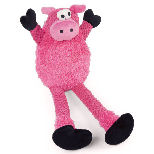 GoDog Checkers Skinny Pig Large dog toy- Mickeyspetsupplies.com