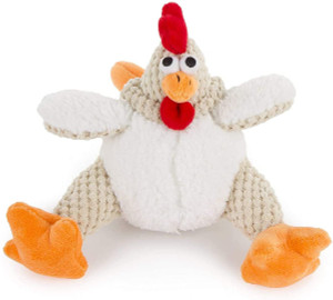 GoDog Rooster Dog Toy with Chew Guard Small- Mickeyspetsupplies.com