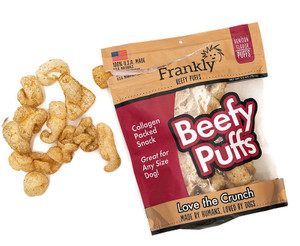 Frankly Pet Beefy Puffs Venison Flavor - 2.5 oz Bag