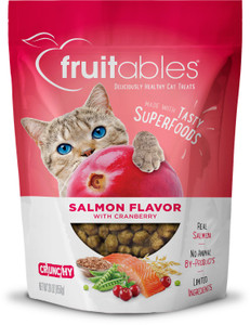 Fruitables Salmon with Cranberry Crunchy Cat Treats - 2.5oz Bag