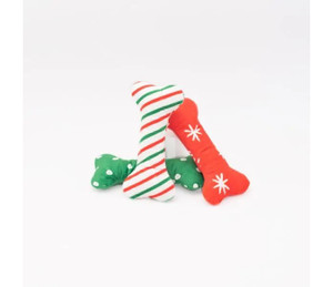ZippyPaws Holiday Patterned Bones - Small 3 Pack