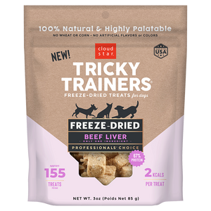 Cloud Star Tricky Trainers Freeze-Dried Beef Liver Dog Treats - 3oz Bag