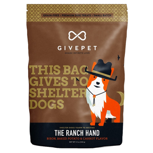 GivePet Ranch Hand Bison, Baked Potato & Carrot dog treats 12 oz