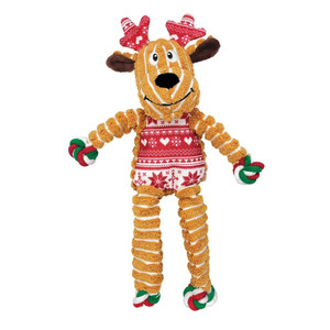 KONG Holiday Floppy Knots Reindeer Small/Medium - Red