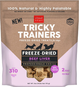 Cloud Star Tricky Trainers Freeze-Dried Beef Liver Dog Treats - 6 oz Bag