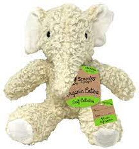 Spunky Pup Organic Cotton Elephant Large - White