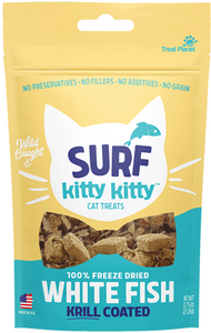 Treat Planet Surf Kitty Kitty Freeze Dried White Fish Cat Treats - 0.6oz Bag