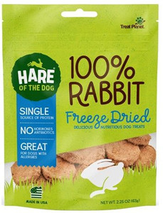 Hare of the Dog 100% Rabbit Freeze Dried Dog Treats - 2.25oz Bag