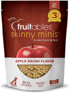 Fruitables Skinny Minis Apple and Bacon  Chewy Treats 5 oz