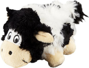 KONG Barnyard Cruncheez cow dog toy Small