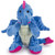 GoDog Dragon Large Dog Toy with Chew Guard - Periwinkle