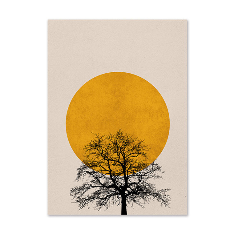 Color: 3style, Size: 50x70cm - Yellow Tree Bird Modern Sofa Background Wall Decoration Q119-CJZS113956823WD