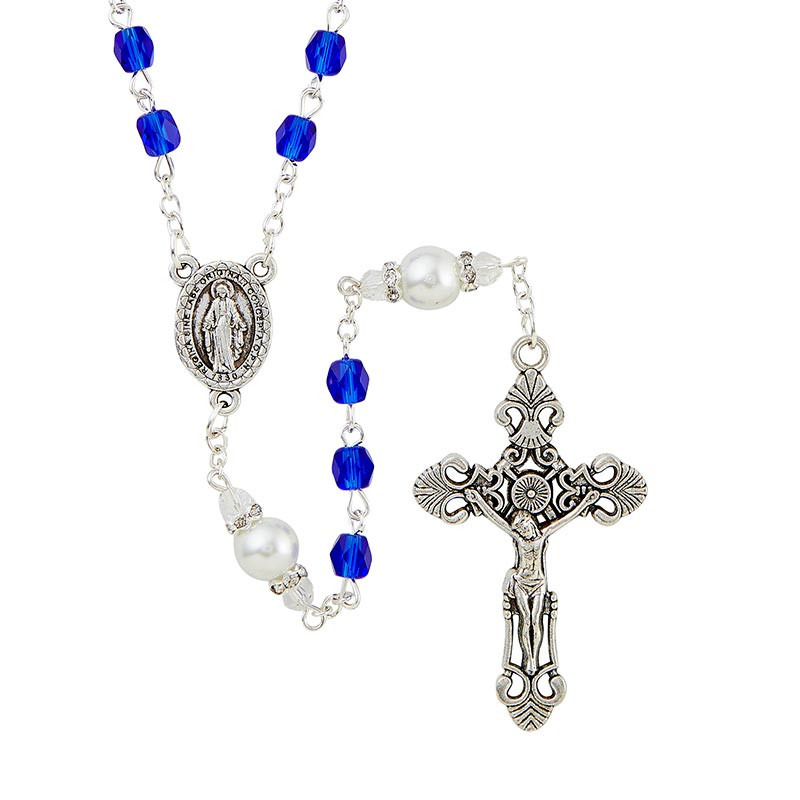 Gift of New Life Collection Sapphire Rosary [Wholesale]Christian Brands Catholic