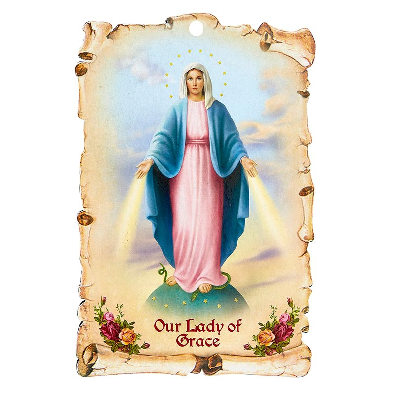 Sacred Scroll Plaque Our Lady of Grace [Wholesale]Christian Brands