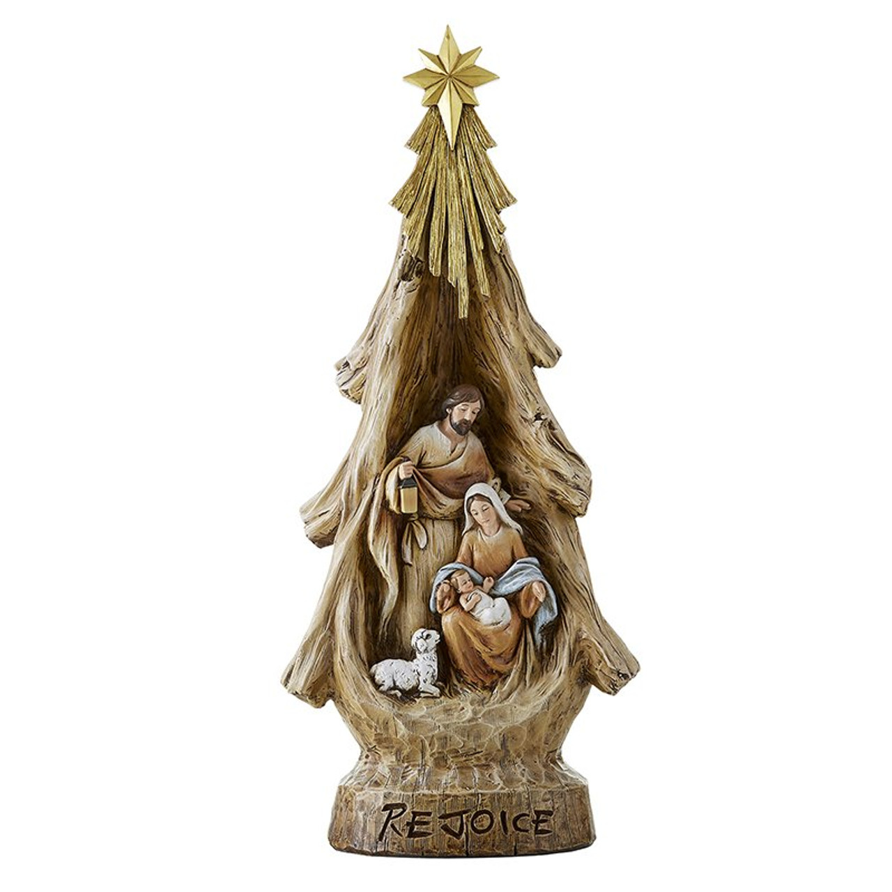 Rejoice Nativity Tree Figurine - [Wholesale]Christian Brands Catholic