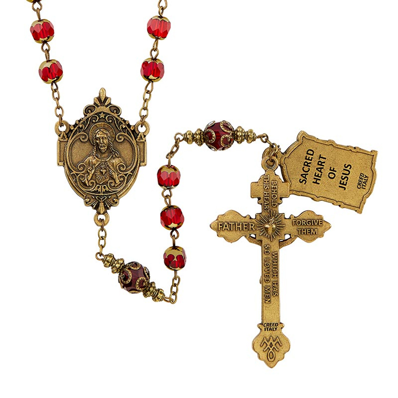 Vintage Rosary - Sacred Heart - [Wholesale]Christian Brands