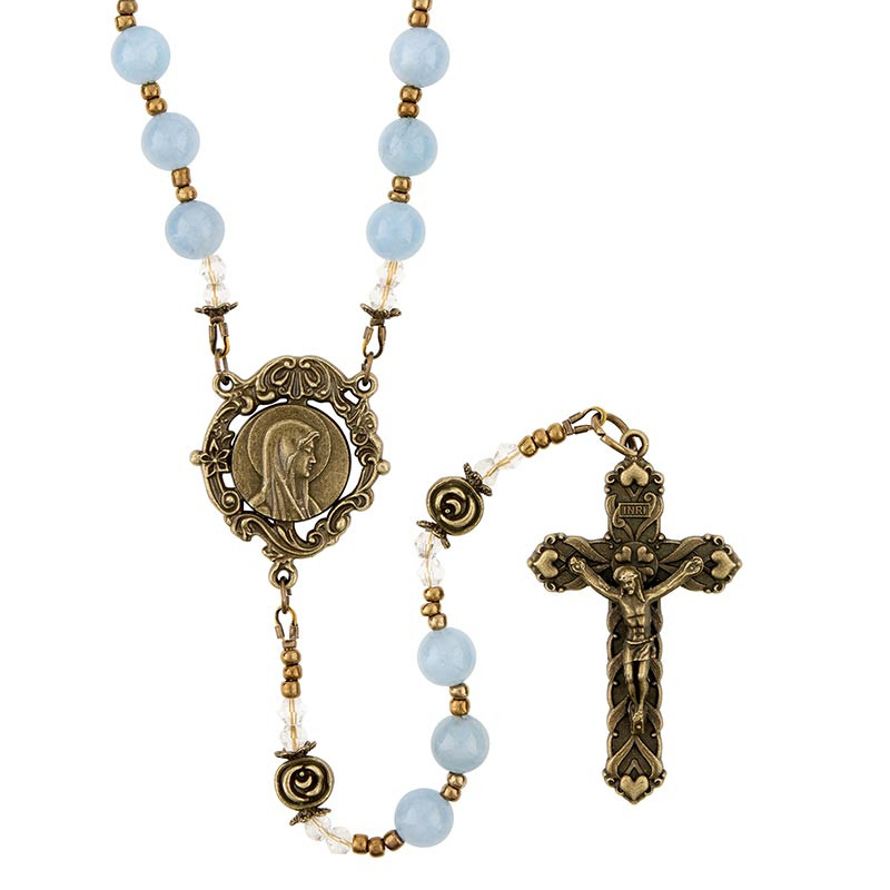 Aquamarine Healing Waters Rosary - [Wholesale]Christian Brands