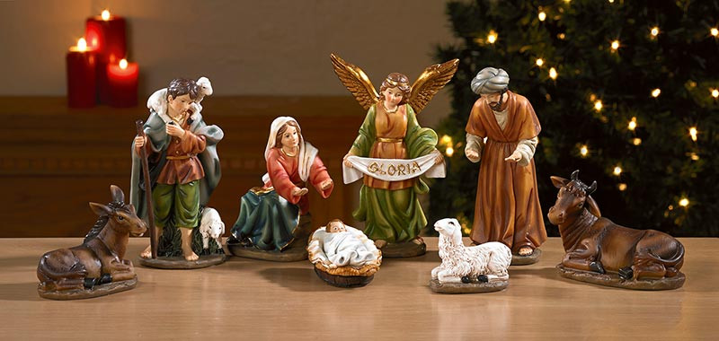 6" H 8Piece Nativity Set with Detachable Infant [Wholesale]Christian