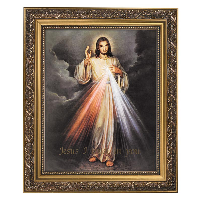 The Divine Mercy Gold Tone Framed Print - [Wholesale]Christian Brands ...