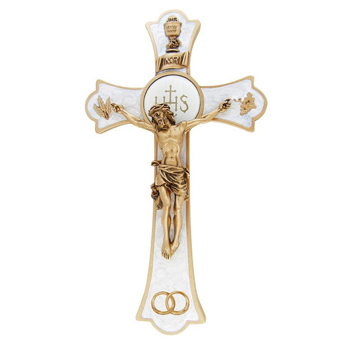 Wedding Holy Mass Crucifix - White