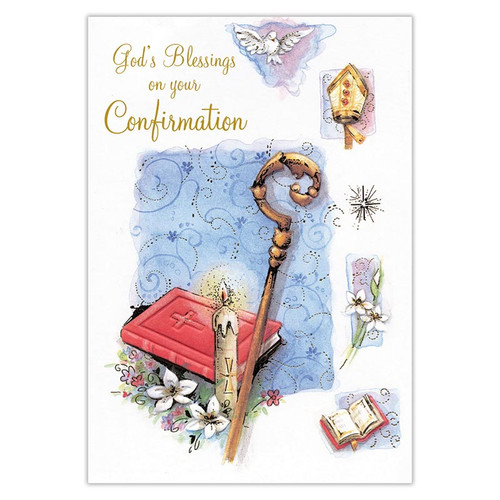 God's Blessings Confirmation Card