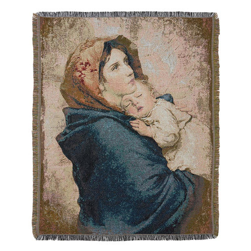 Madonna of the Streets Tapestry Throw Blanket