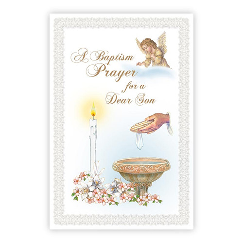 Greeting Card - Baptism Prayer for a Dear Son