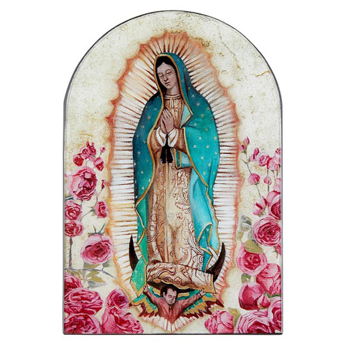Arched Wood Plaque - Our Lady Of Guadalupe (N0021)