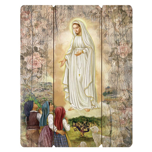 Wood Pallet Sign - Our Lady Of Fatima (N5193)