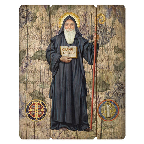 Wood Pallet Sign - Saint Benedict (N5195)