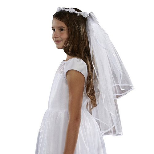 Floral Tiara First Communion Veil Floral Tiara First Communion Veil