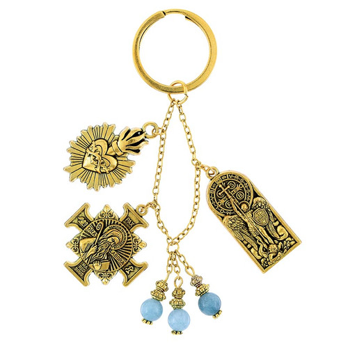 Saint Michael Adoration Keychain
