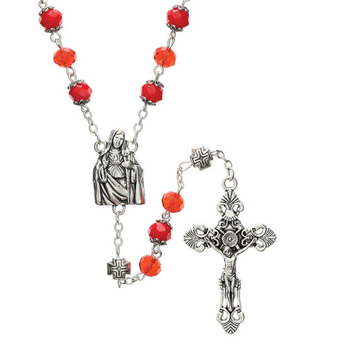 Sun Crystal Rosary - Sacred Heart