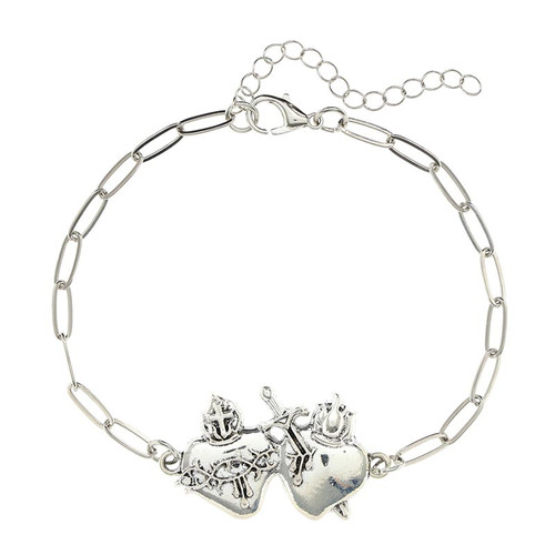Clip Chain Bracelet - Sacred Hearts
