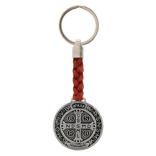 Braided Keychain - Saint Benedict