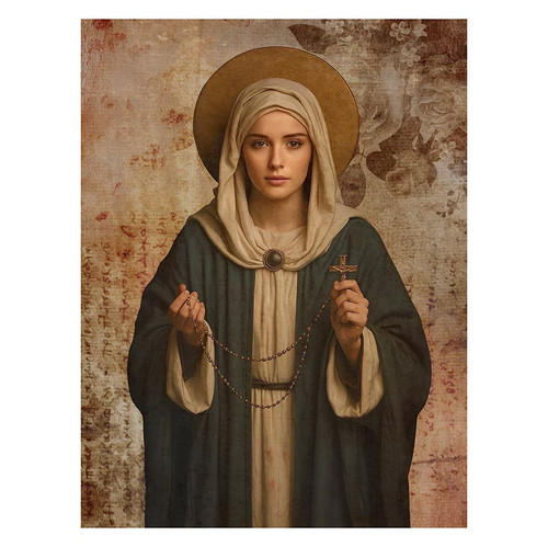 Jeanette Gianola Wood Block - Mary of the Rosary