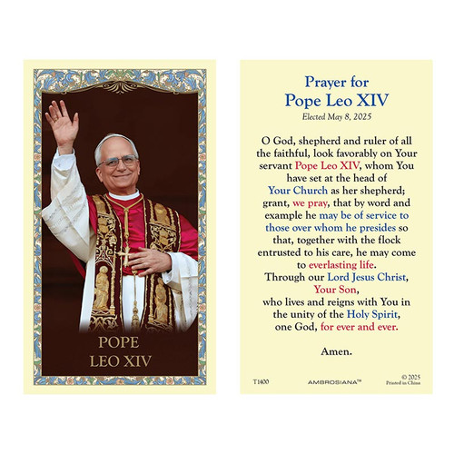 Pope Leo XIV Holy Card