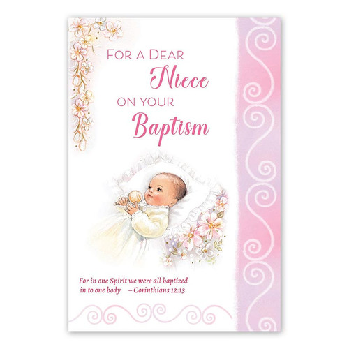 Baptism Card - For a Dear Niece