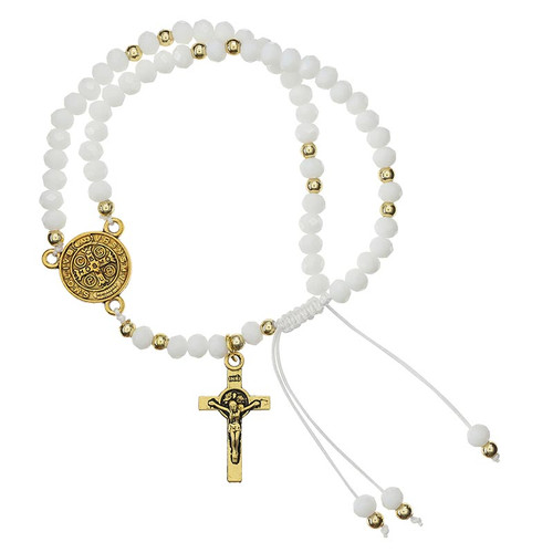 Saint Benedict  Adjustable Bracelet - Crystal 